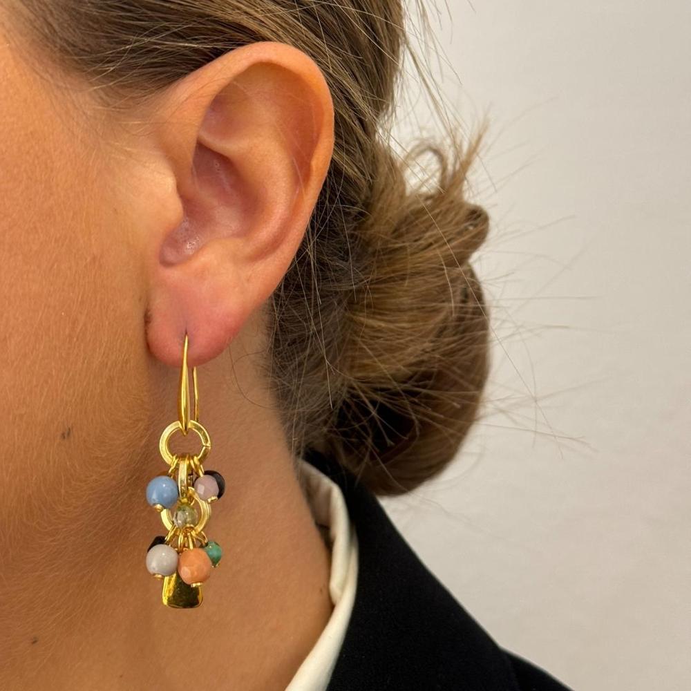 oorbellen met kleurrijke kralen 13152 - Rosanna de la Riva