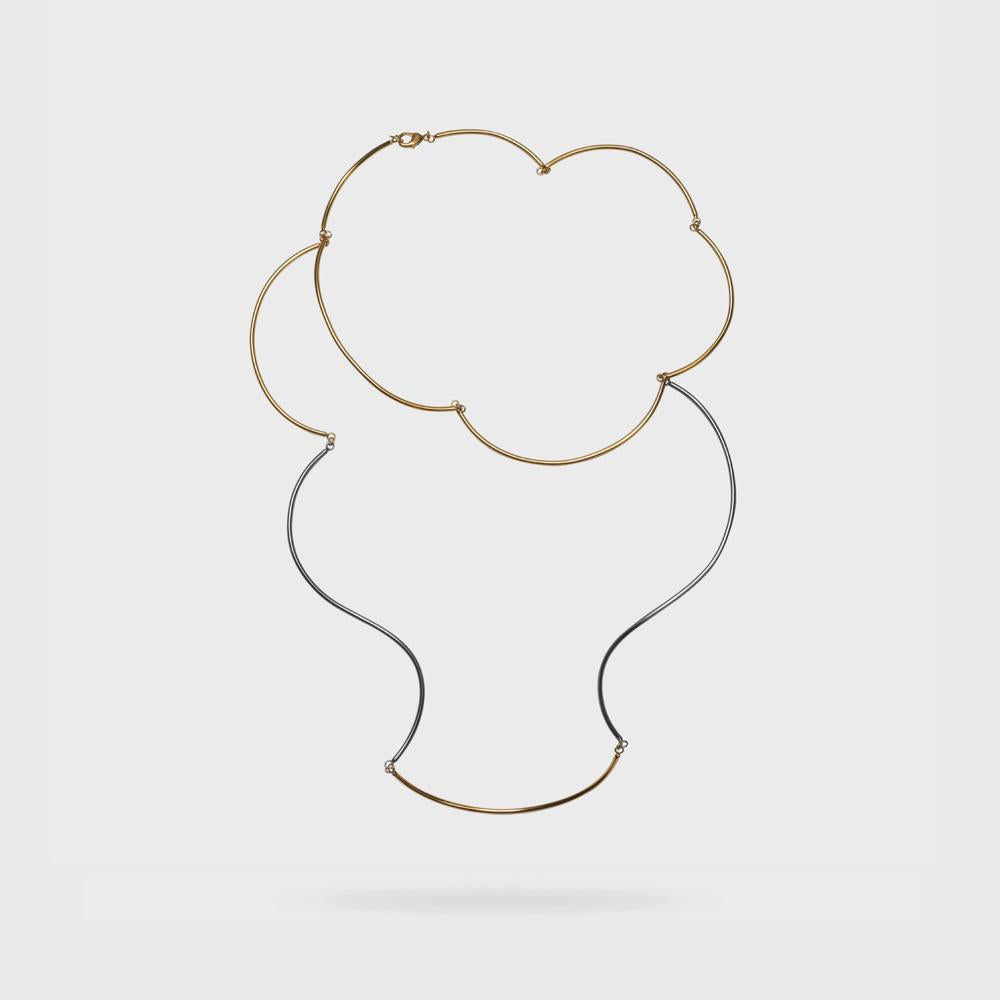 halsketting in tweekleurig design "amity" 308290 - Katerina Vassou