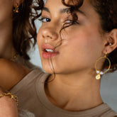 elegante oorringen met parelaccenten 13815 - Rosanna de la Riva