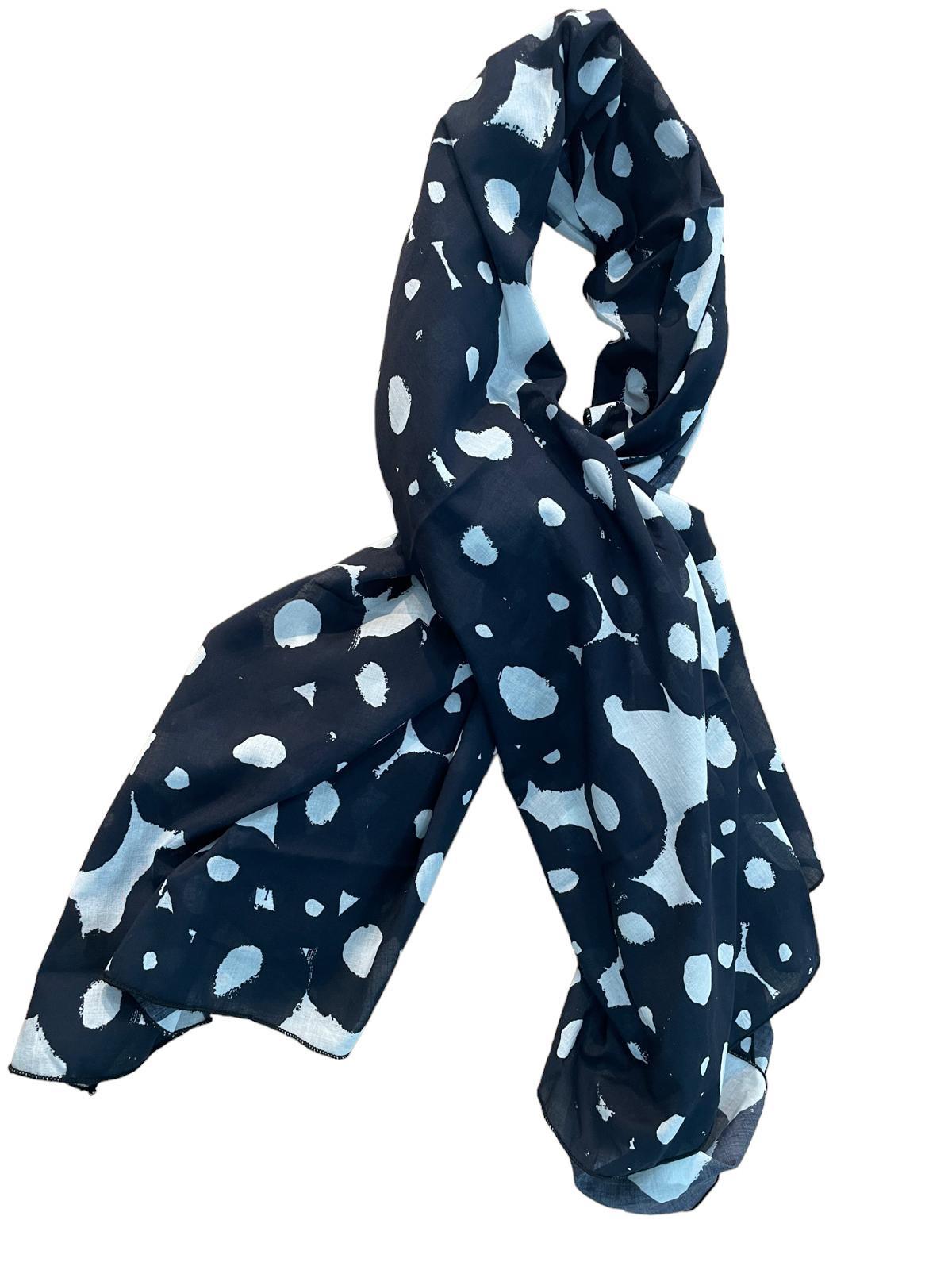 stijlvolle sjaal met abstracte stippenprint ac74vc-n/s4 - Neirami