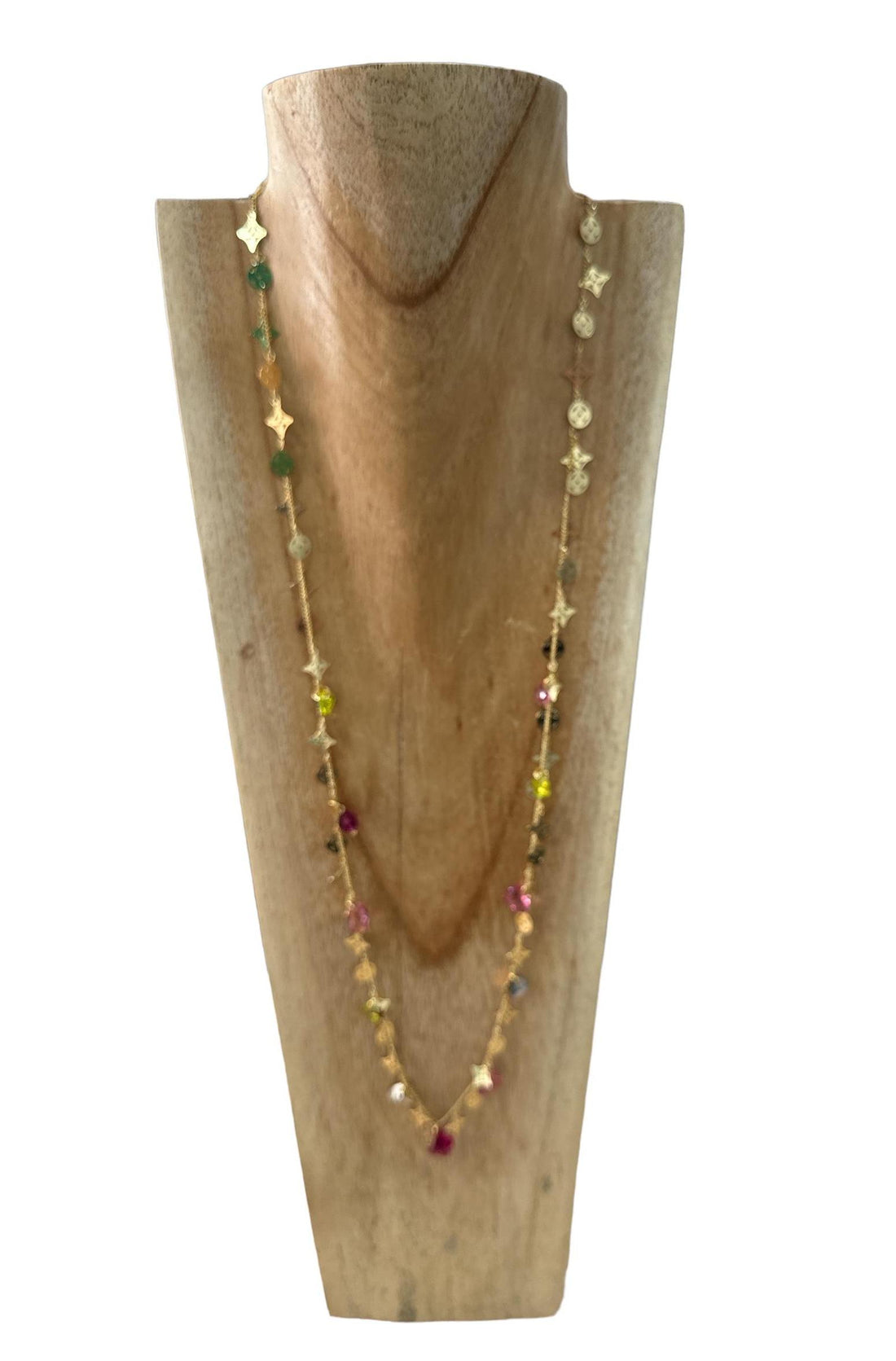bohemian stijl kleurrijke kristallen halsketting copr102 - Sophie Goetsch