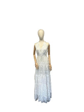 elegante ivoorkleurige kantjurk met franjes - dw070 - Antica Sartoria