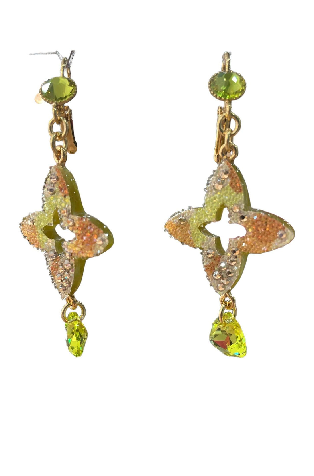 stervormige oorbellen met glanzende kristallen boml51 - Sophie Goetsch