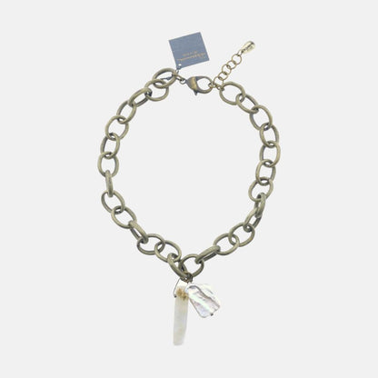 stoere ketting met parel hanger 14145 - Rosanna de la Riva