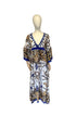 bohemien maxi strandjurk met luipaard- en paisleyprint cc229 - Antica Sartoria