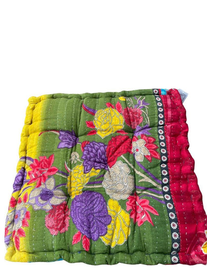 chair pad vintage kantha 45x45 - Heavenlywell