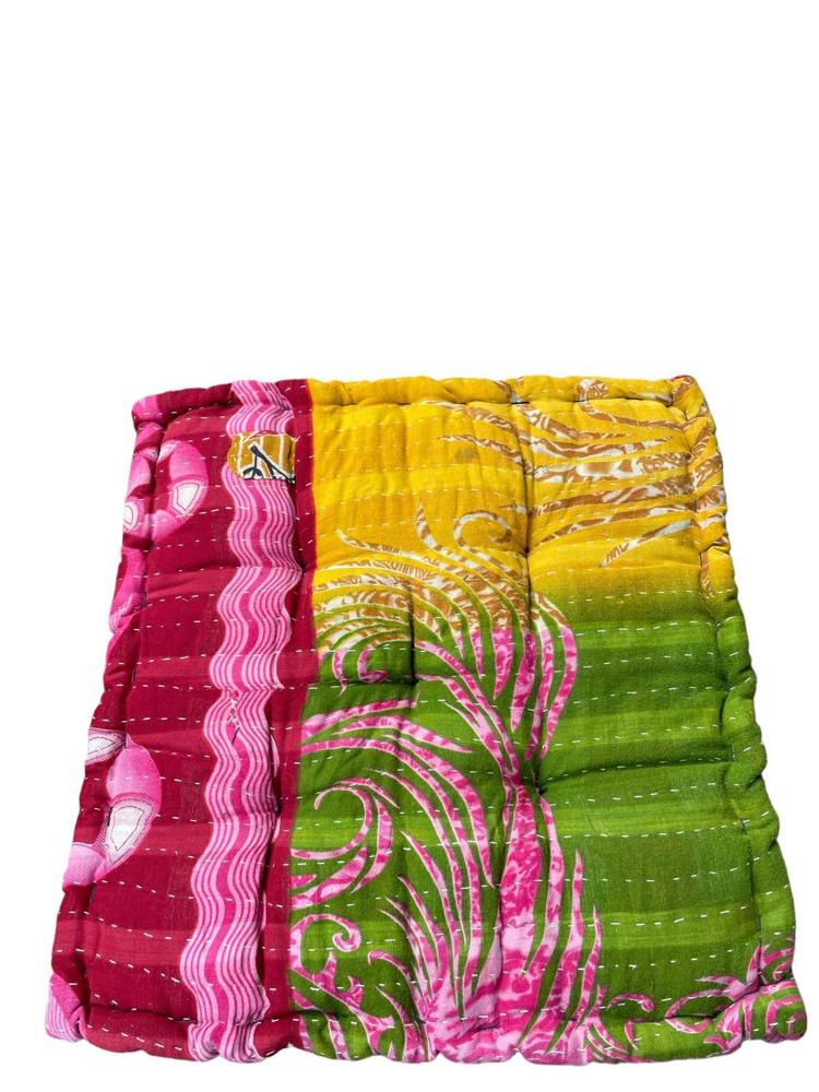 chair pad vintage kantha 45x45 - Heavenlywell