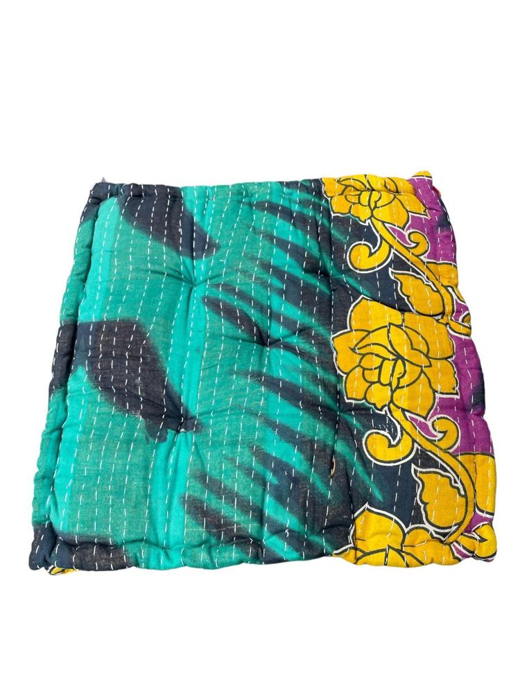chair pad vintage kantha 45x45 - Heavenlywell