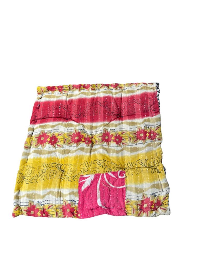 chair pad vintage kantha 45x45 - Heavenlywell