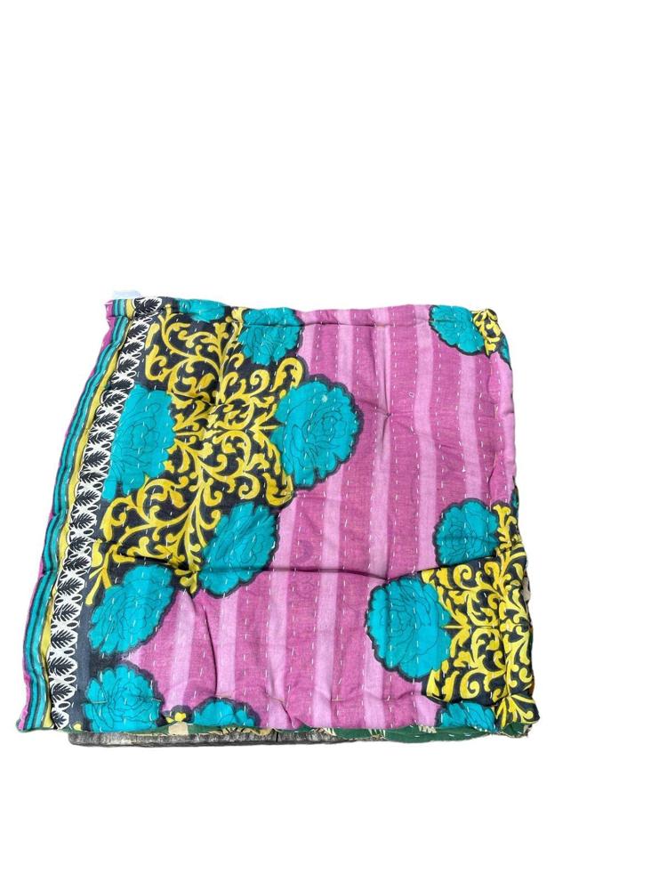 chair pad vintage kantha 45x45 - Heavenlywell