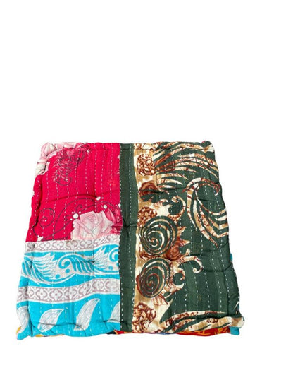 chair pad vintage kantha 45x45 - Heavenlywell