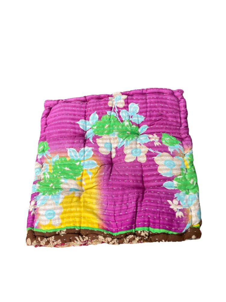 chair pad vintage kantha 45x45 - Heavenlywell
