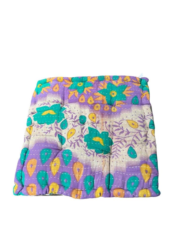 chair pad vintage kantha 45x45 - Heavenlywell