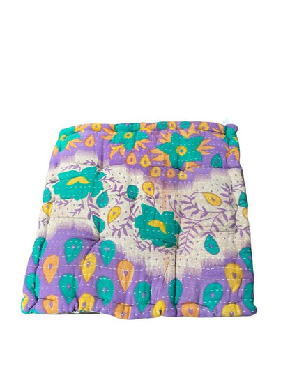 chair pad vintage kantha 45x45 - Heavenlywell