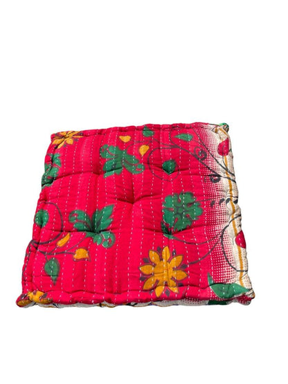chair pad vintage kantha 45x45 - Heavenlywell