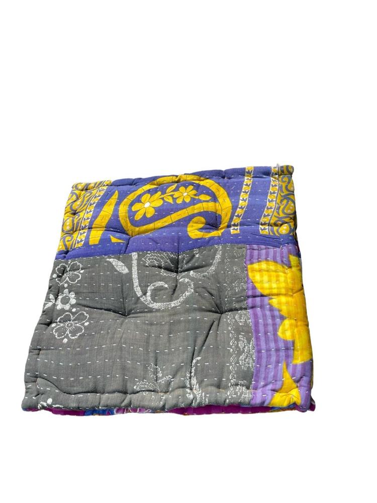 chair pad vintage kantha 45x45 - Heavenlywell