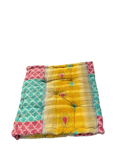 chair pad vintage kantha 45x45 - Heavenlywell
