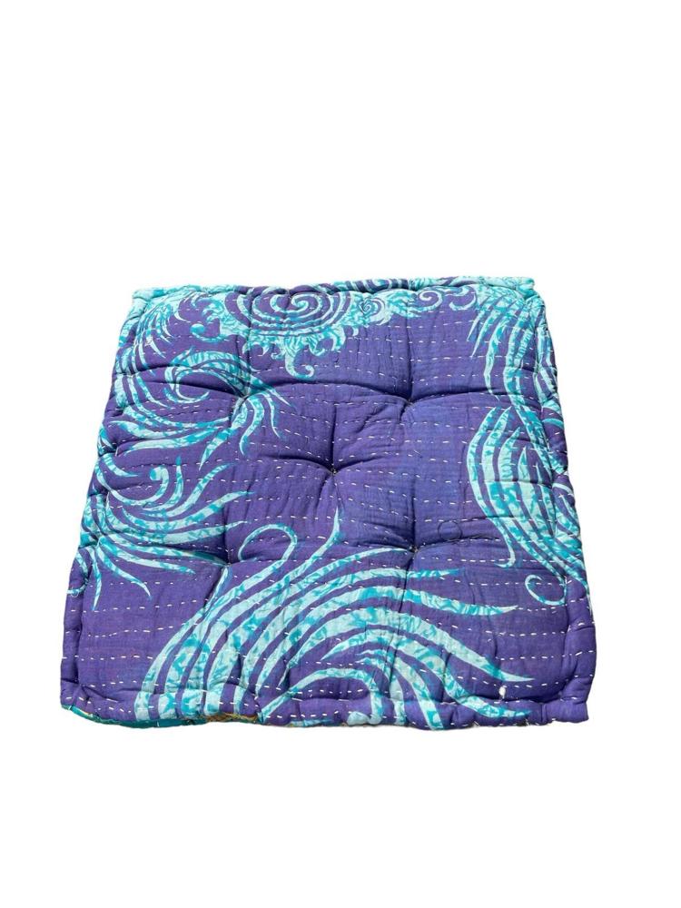 chair pad vintage kantha 45x45 - Heavenlywell