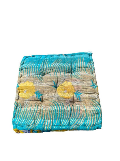 chair pad vintage kantha 45x45 - Heavenlywell
