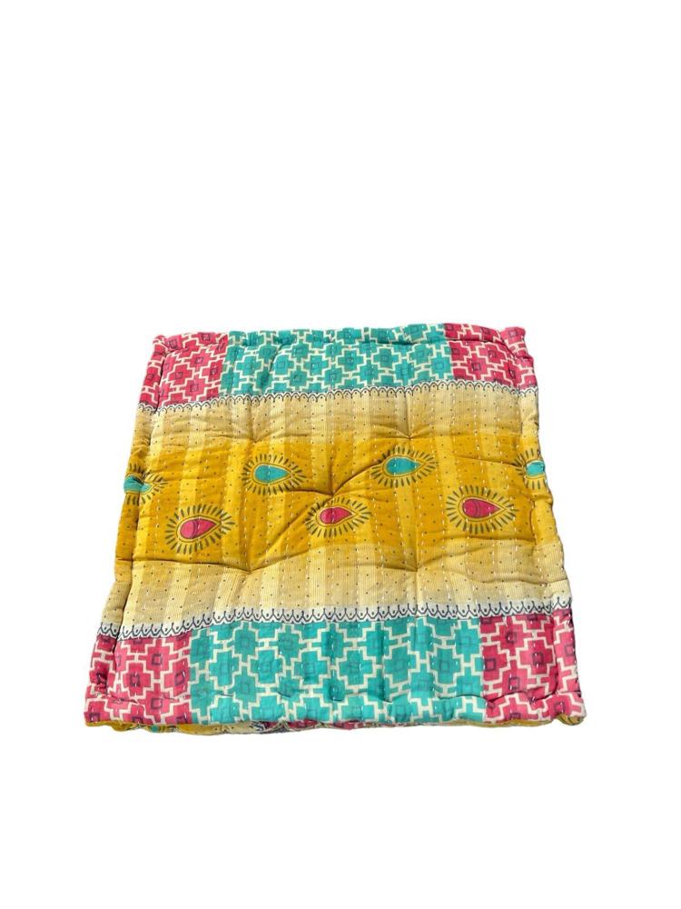 chair pad vintage kantha 45x45 - Heavenlywell