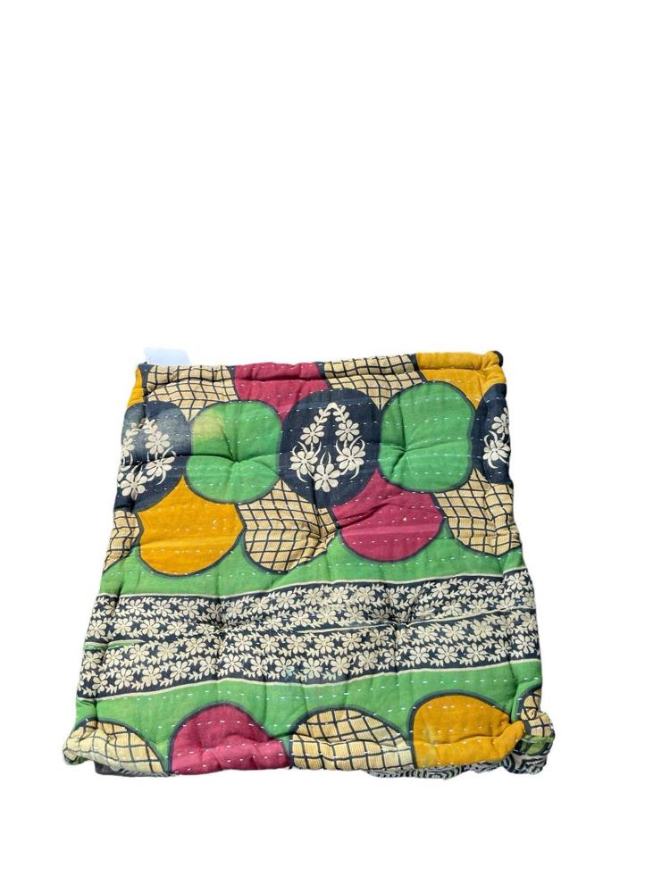 chair pad vintage kantha 45x45 - Heavenlywell
