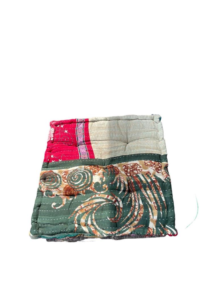 chair pad vintage kantha 45x45 - Heavenlywell