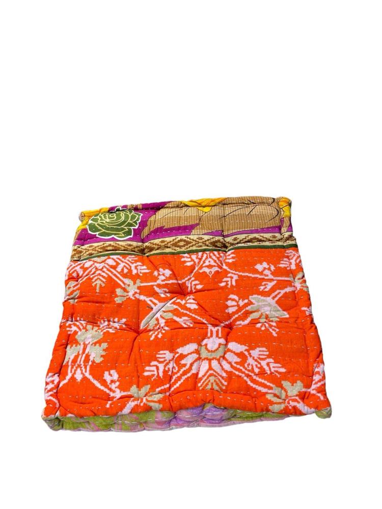 chair pad vintage kantha 45x45 - Heavenlywell
