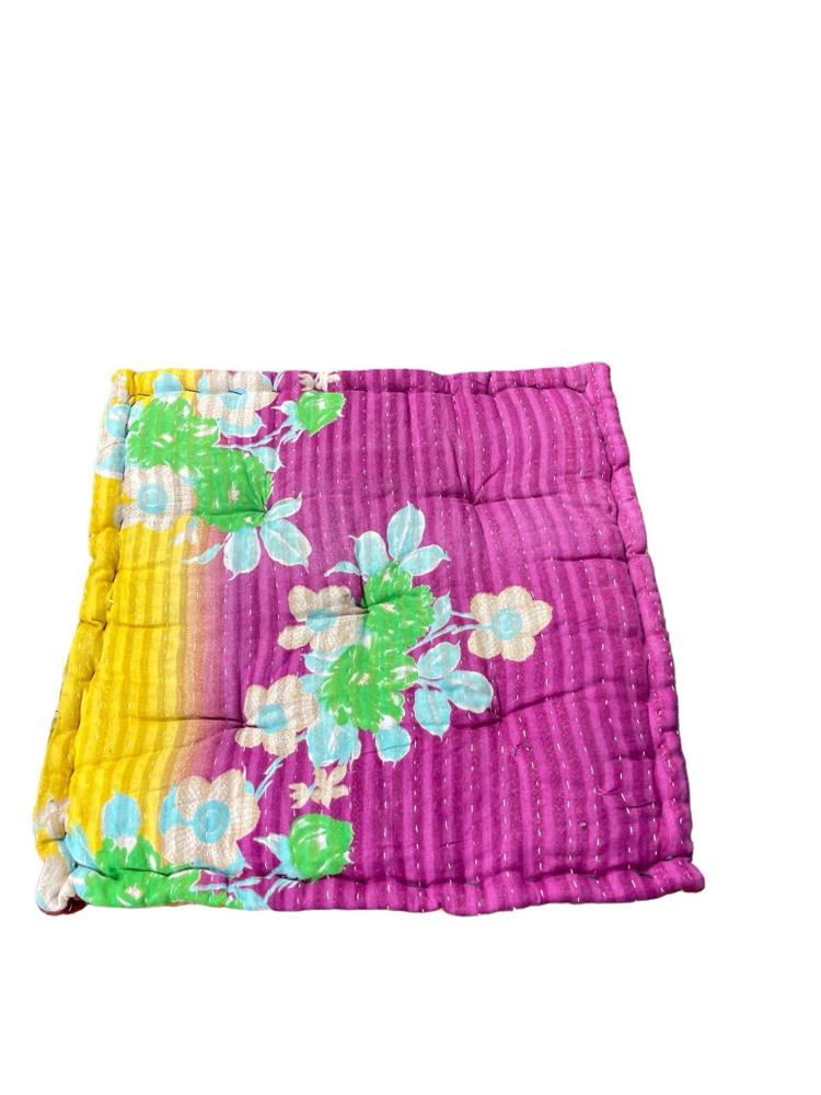 chair pad vintage kantha 45x45 - Heavenlywell