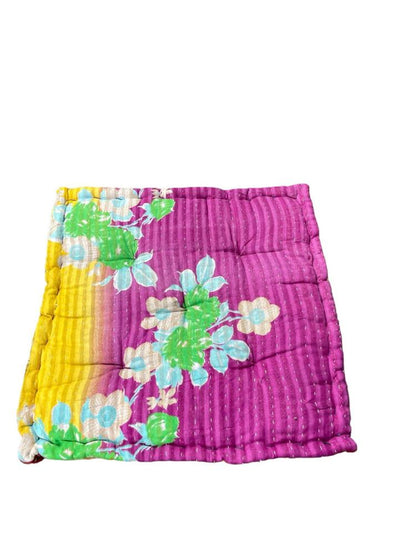 chair pad vintage kantha 45x45 - Heavenlywell