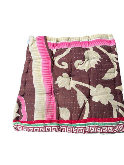 chair pad vintage kantha 45x45 - Heavenlywell