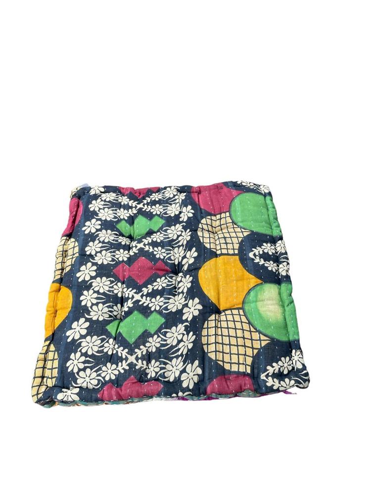 chair pad vintage kantha 45x45 - Heavenlywell