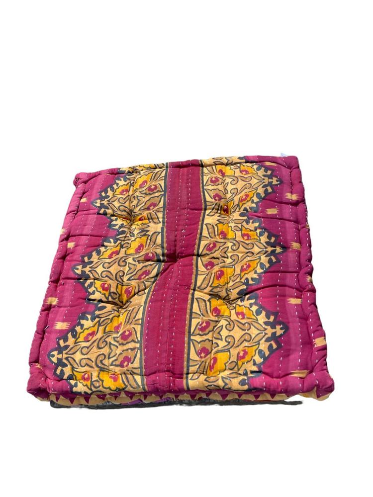 chair pad vintage kantha 45x45 - Heavenlywell