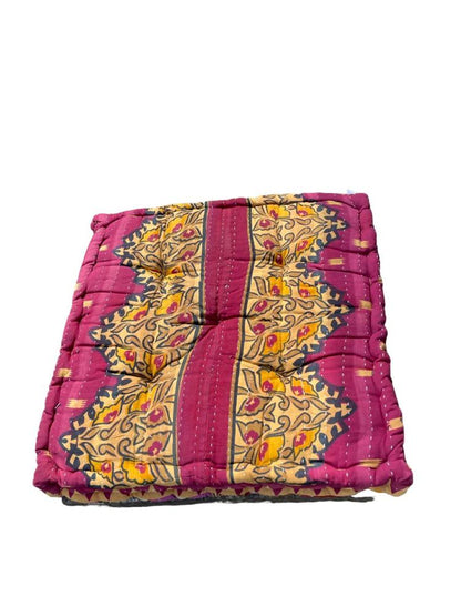 chair pad vintage kantha 45x45 - Heavenlywell