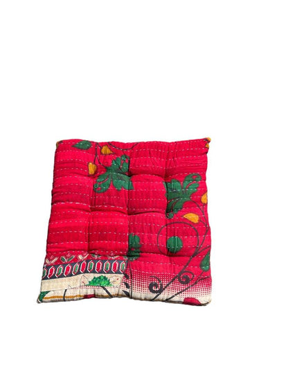 seat pad vintage kantha 40x40 - Heavenlywell