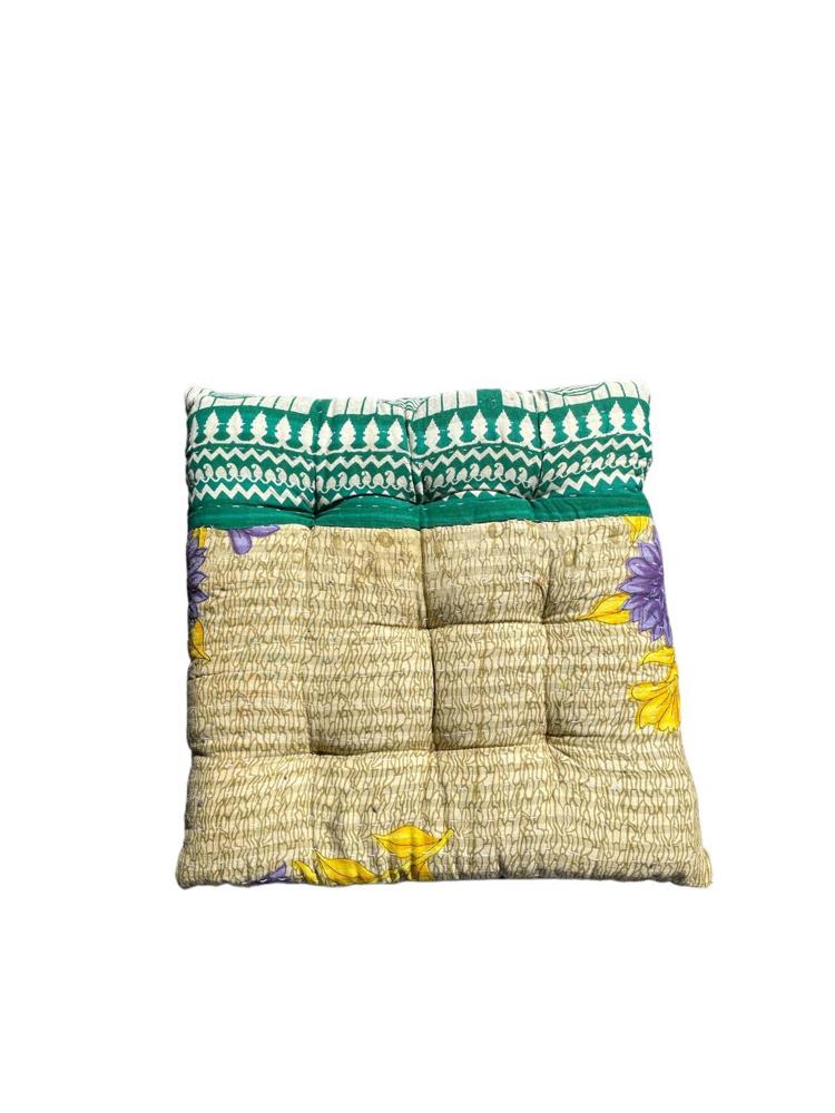 seat pad vintage kantha 40x40 - Heavenlywell