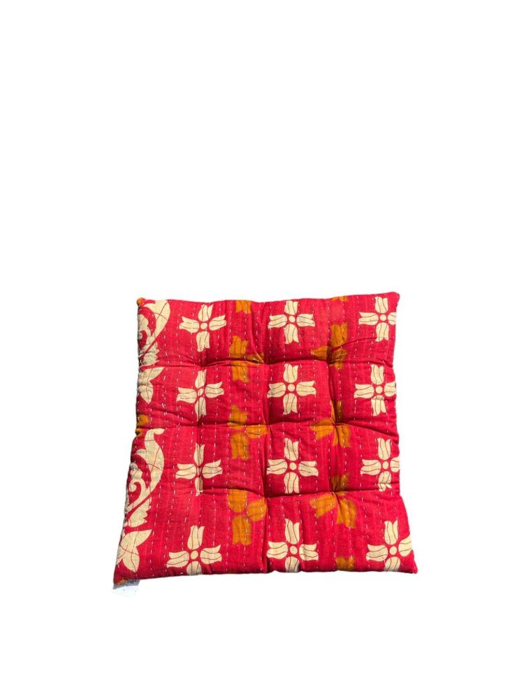 seat pad vintage kantha 40x40 - Heavenlywell