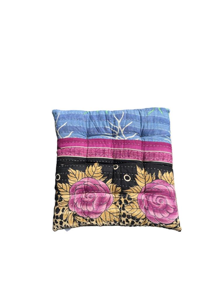 seat pad vintage kantha 40x40 - Heavenlywell