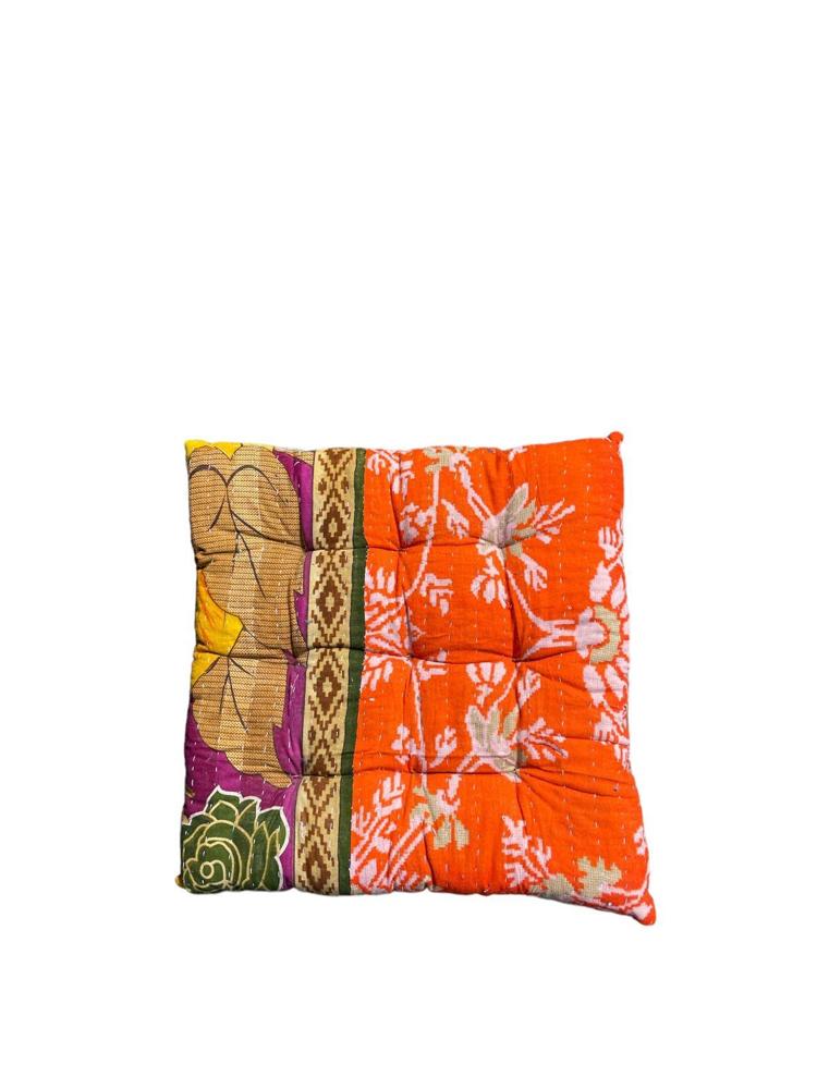 seat pad vintage kantha 40x40 - Heavenlywell