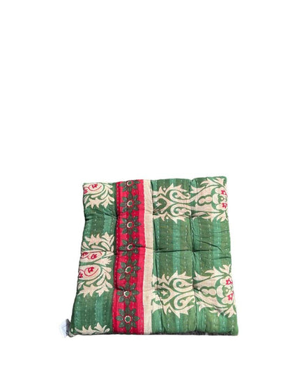 seat pad vintage kantha 40x40 - Heavenlywell