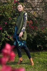 exotische bladerprint asymmetrische tuniek at602 - Alembika