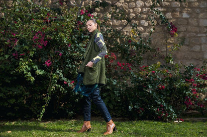 exotische bladerprint asymmetrische tuniek at602 - Alembika