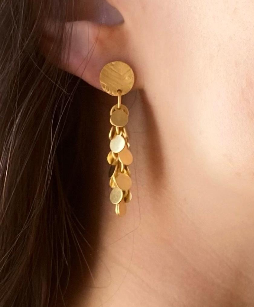 elegante  munten oorbellen 11039 - Rosanna de la Riva