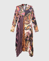 bohemian print midi-jurk ad501 - Alembika