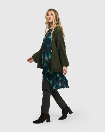 exotische bladerprint asymmetrische tuniek at602 - Alembika