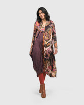bohemian print midi-jurk ad501 - Alembika