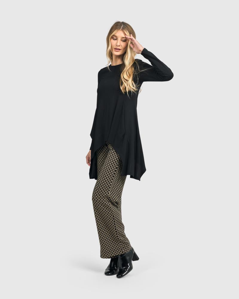 asymmetrische shirt met lange mouwen at624 - Alembika
