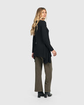 asymmetrische shirt met lange mouwen at624 - Alembika