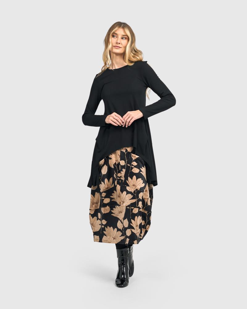 asymmetrische shirt met lange mouwen at624 - Alembika