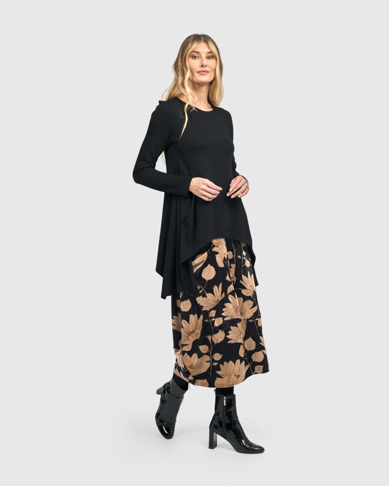 asymmetrische shirt met lange mouwen at624 - Alembika