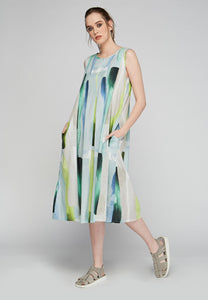 mouwloze jurk in zomerse print 24y529 - Luukaa